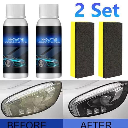 Car Headlight Repair Fluid, Scratch Remover Pack of 2